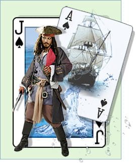 blackjack con jack sparrow capitan pirata