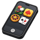 Móvil con iconos de juego en pantalla